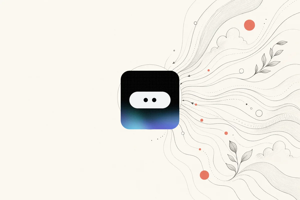 OpenDesign vs Google Stitch — warm-paper editorial illustration of a prompt converging into a design hub you own
