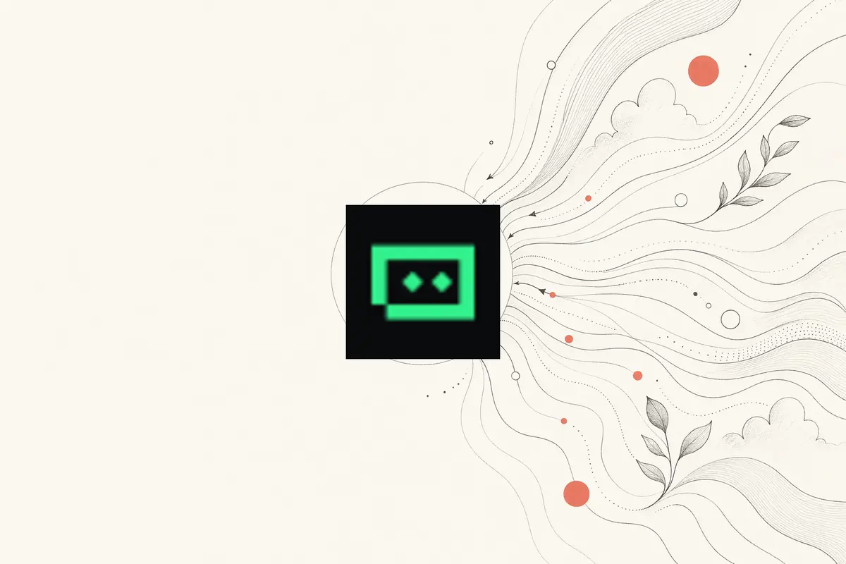 OpenDesign vs Trae — warm-paper editorial illustration of a prompt converging into a design hub you own